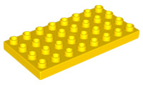 Lego Duplo bouwplaat 4x8 geel 4672