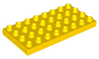 Duplo bouwplaat 4x8 geel