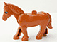 LEGO DUPLO Paard Oranje Bruin met Beweegbaar Hoofd