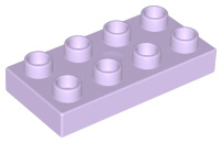 Duplo bouwplaat 2x4 x 1/2 lavender