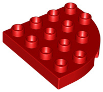 Lego Duplo plaat rond 4x4 98218 rood