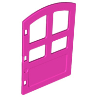 Lego Duplo deur met ronde bovenkant - donker roze 31023