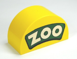 Lego Duplo steen 2x4x2 dierentuin ingang logo - zoo 31213pb024