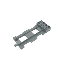 Duplo trein rails eind stuk - stop - Donker blauwachtig grijs 31442