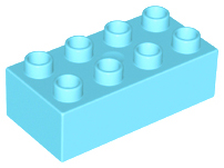2x4 Duplo blokken - medium azure