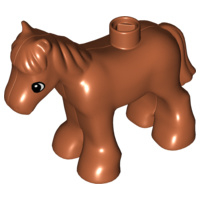 Duplo paard veulen oranje bruin