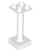 LEGO DUPLO pilaar-paal 2x4x4 rond wit 93353