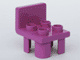 Lego Duplo onderdelen : stoel donker roze  6478