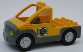 Lego Duplo auto pickup geel met Gereedschap patroon