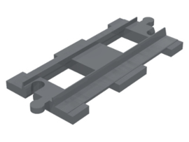 Lego Duplo Treinrails - Recht stuk donker blauwachtig grijs
