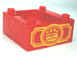 Duplo trein Cabine - Silo  - container met trein logo rood