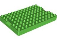 Lego Duplo bouwplaat steen 8x12x1 met inkepingen aan de zijkant licht groen 93607