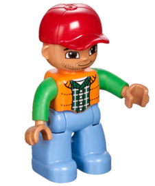 Bouwvakker Anton met rode pet