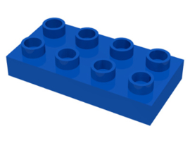 Lego Duplo bouwplaat 2x4 x 1/2 blauw