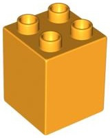 Duplo blokken : 2x2x2 licht oranje 31110