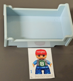 Lego Duplo bed lichtblauw 4895 b-keuze (verkleurd)