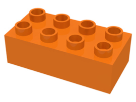 2x4 Duplo blokken - bouwstenen oranje