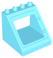 Lego Duplo medium azure dakkapel met raam opening 27396