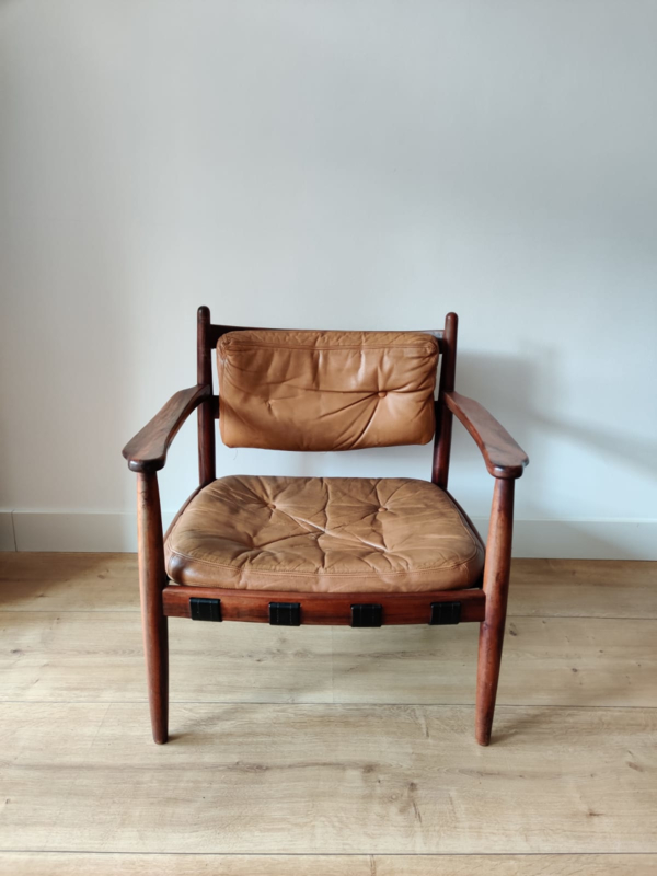 Ongebruikt Vintage cognac leren fauteuil door Eric Merthen | Stoelen en US-37