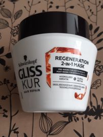 Gliss kur  Regeneration  2-in-1 masker  droog /beschadigd haar