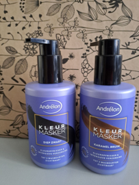 Andrelon kleur masker  diep zwart en karamel bruin