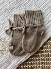 Merino wol booties naturel