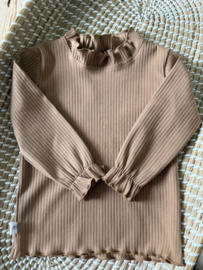 Shirt met kraagje cacao