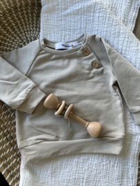 Sweater met raglan mouw zand