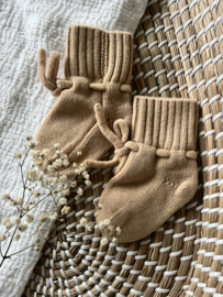 Merino wol booties zand