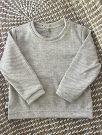Shirtje zand ribtricot