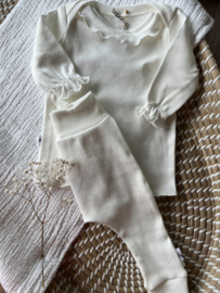 Baby broekje fijne rib off-white