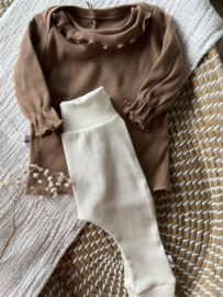 Babybroekje fijne rib off-white