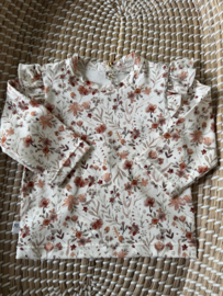 Shirt bloemen roze