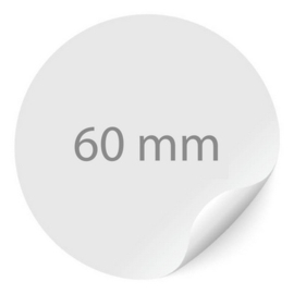 ronde sticker 60mm, 12 per vel