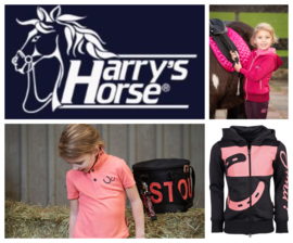 Harry's Horse rijlegging STOUT! | zwart/koraalroze | full grip | MAAT 116