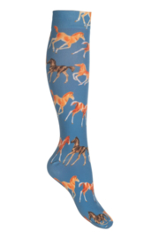 HKM Paardrijsokken Ponyclub | blauw