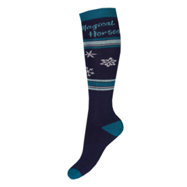 ❆ Sokken magical horses | navy - turquoise