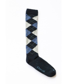 ❆ HB sokken ruit | navy/blauw