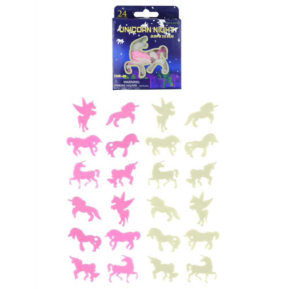 Unicorn glow in the dark stickers