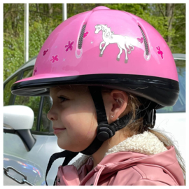 RH verstelbare paardrijcap Rider | roze