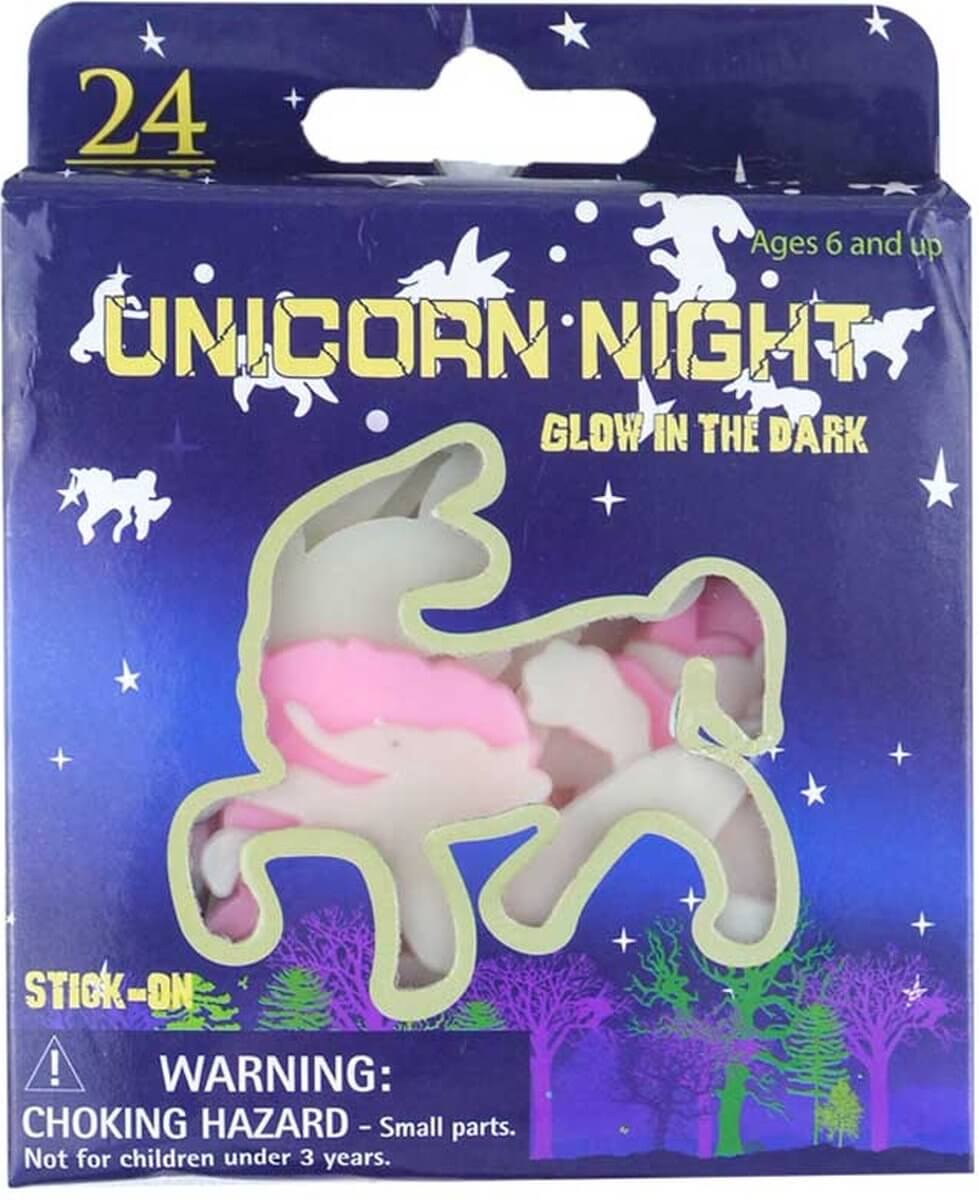 Unicorn glow in the dark stickers