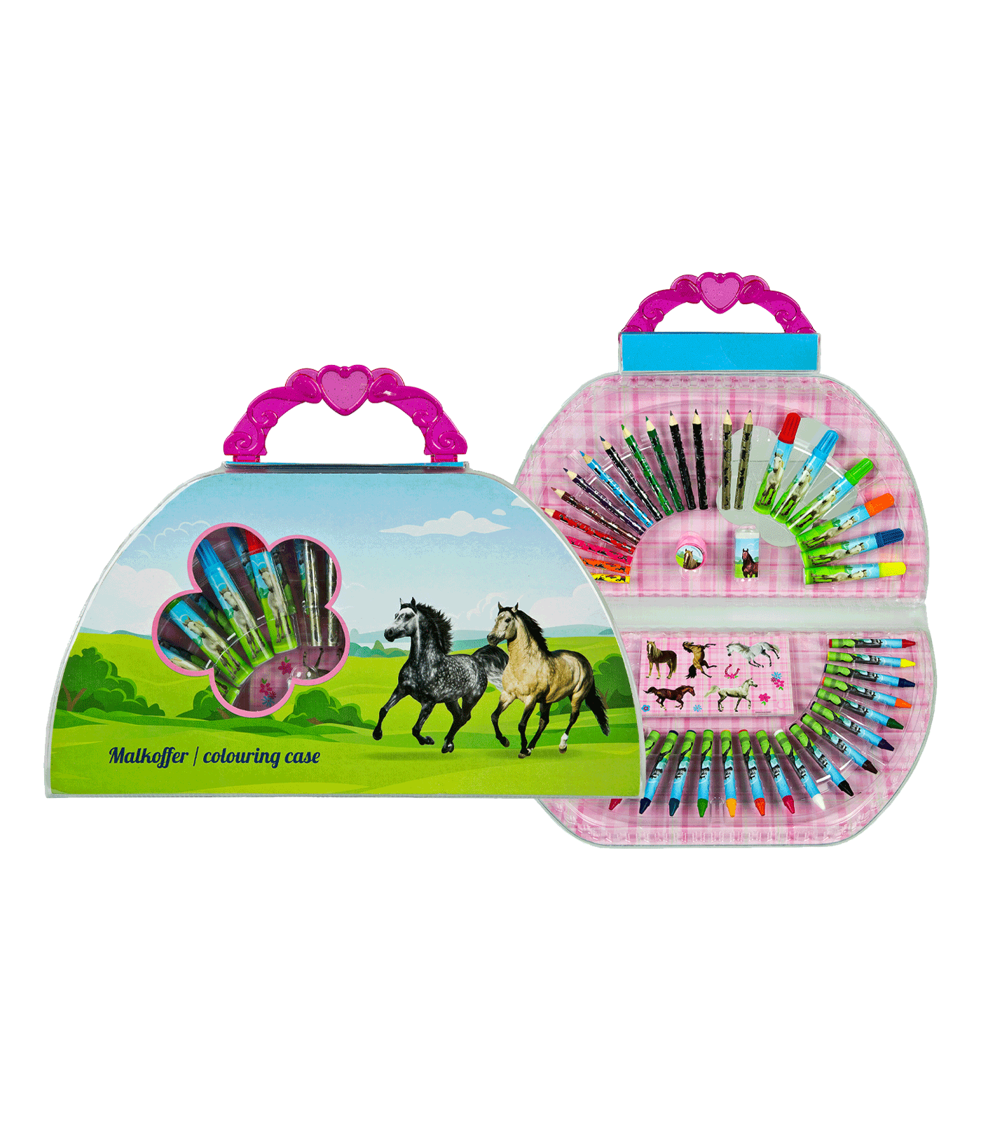 Paarden kleurkoffer | 51 delig