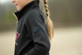 HKM paardrijvest Polly | zwart/roze