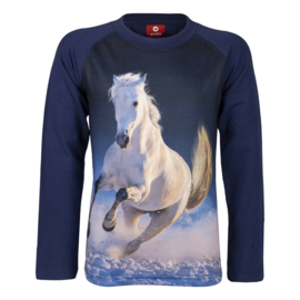 Paardenshirt Pixel | blauw
