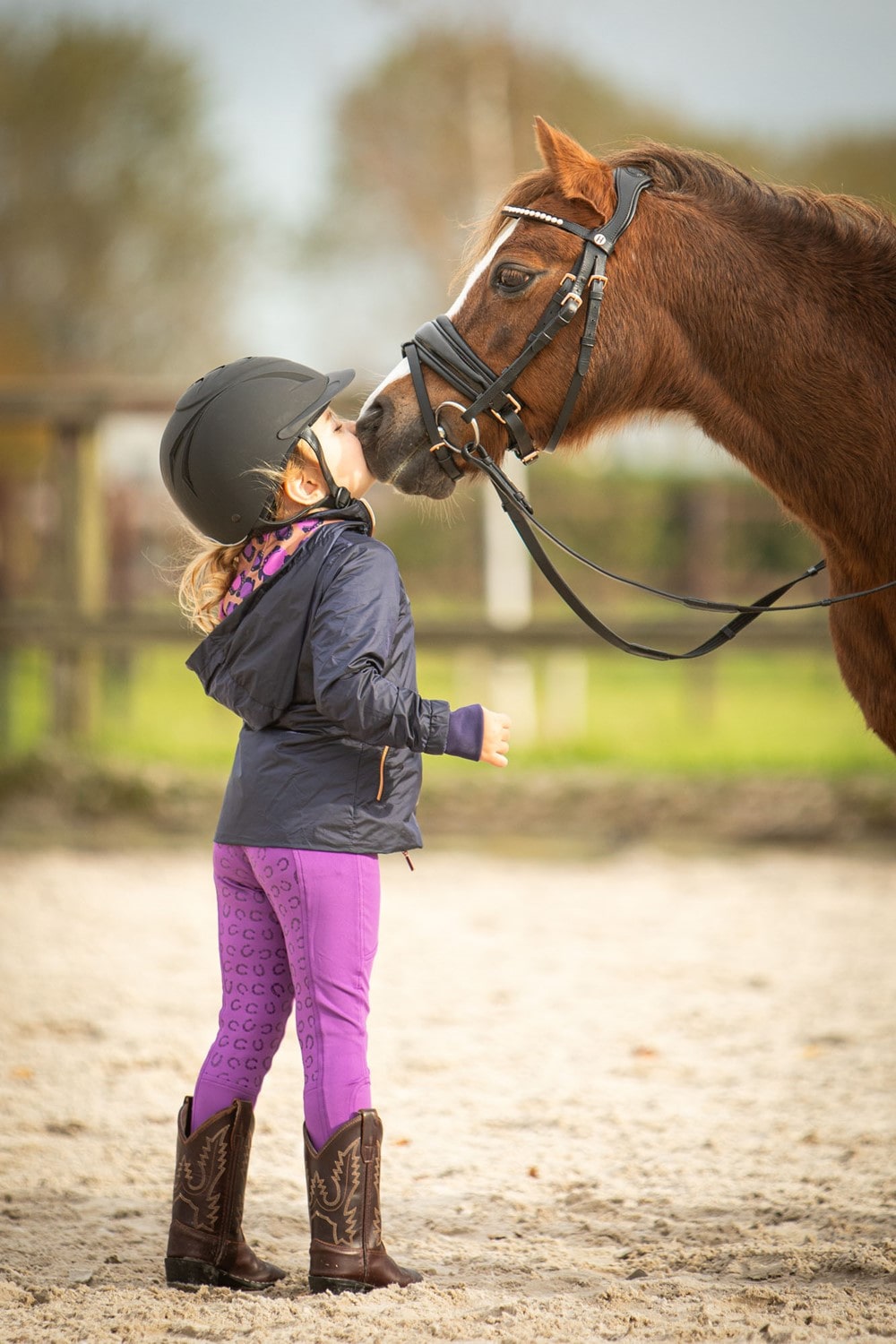 Harry's Horse rijlegging Equitights LouLou Bo Full Grip | bright violet