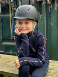 Trainingsshirt Miya | donkerblauw met roségoud | MAAT 164