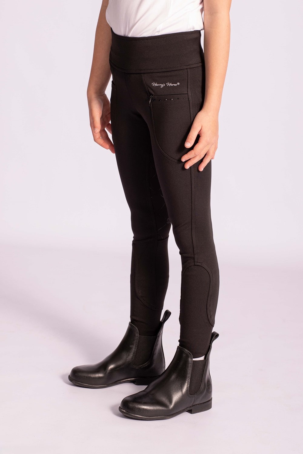 Harry's Horse zwarte rijlegging | siliconen zit | strass details