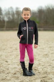 HKM paardrijvest Polly | zwart/roze