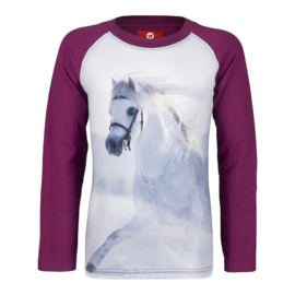 Paardenshirt Pixel | paars