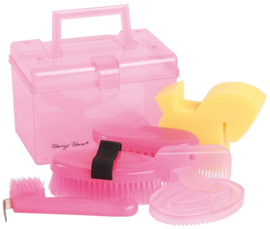 Mini poetskist met borstels | roze